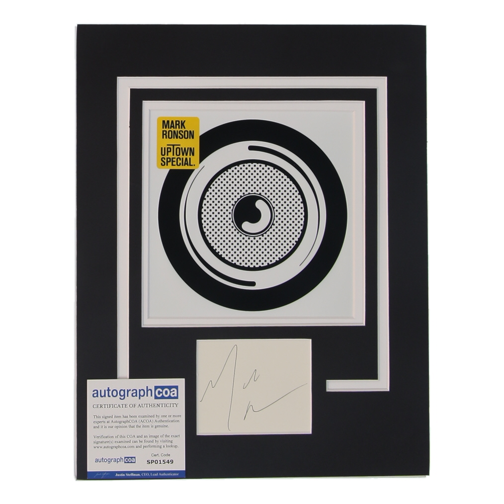 Mark Ronson Signed "Uptown Special" 11x14 Custom Matted Cut Display (ACOA) at PristineAuction.com Mark Ronson Signed "Uptown Special" 11x14 Custom Matted Cut Display (ACOA) at PristineAuction.com