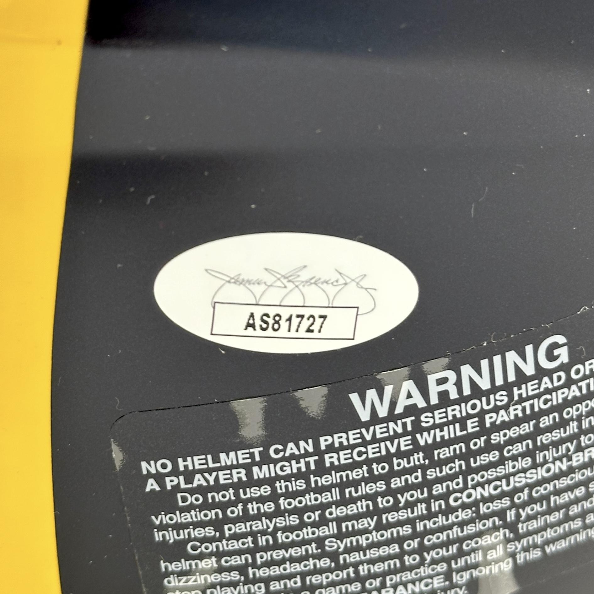 Zak Zinter Signed Michigan Wolverines Full-Size Authentic On-Field Speed Helmet Inscribed "2023 National Champs!" & "Go Blue!" (JSA) at PristineAuction.com Zak Zinter Signed Michigan Wolverines Full-Size Authentic On-Field Speed Helmet Inscribed "2023 National Champs!" & "Go Blue!" (JSA) at PristineAuction.com