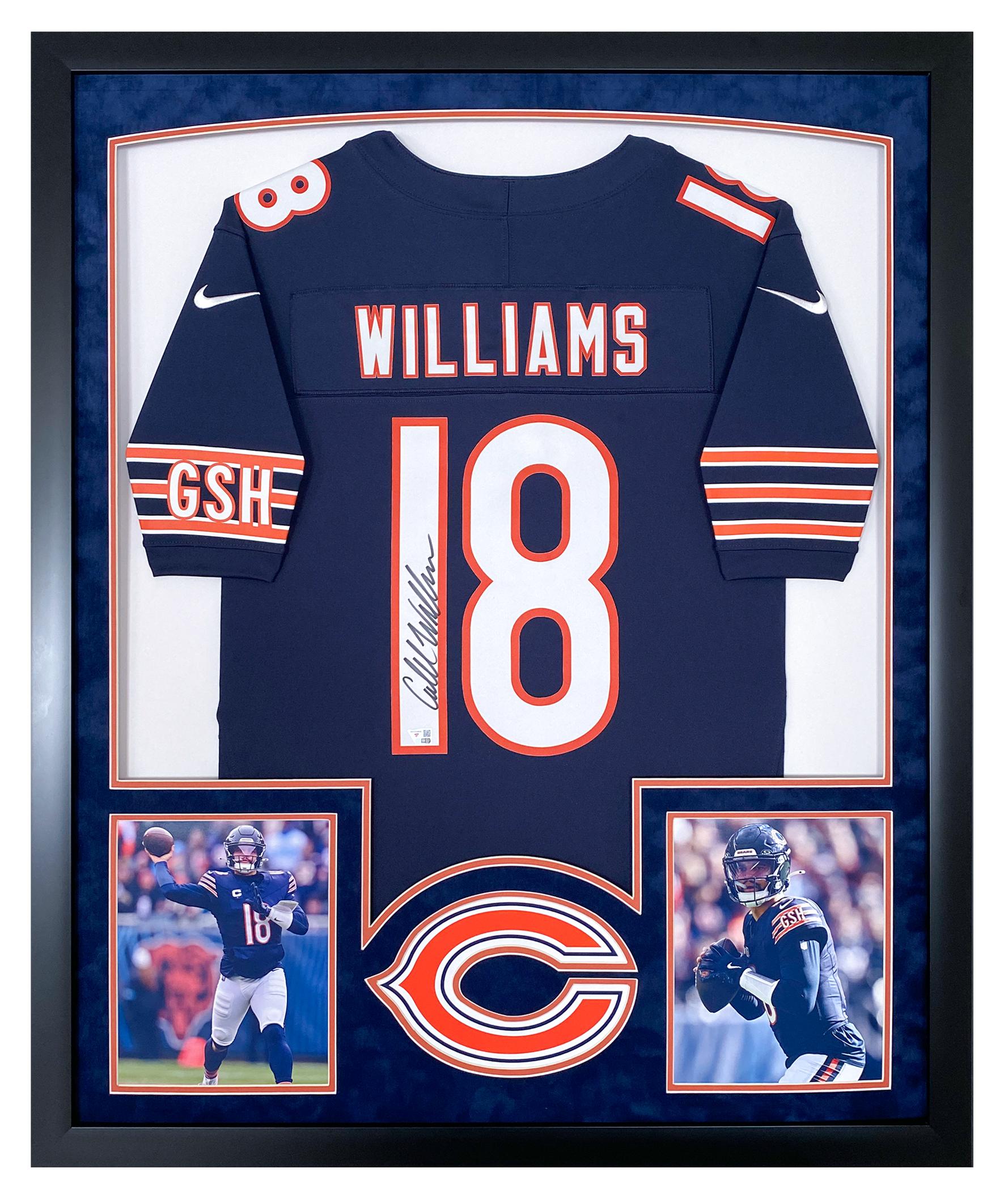 Caleb Williams Signed Bears Custom Framed Jersey Display with LED Lights (Fanatics) at PristineAuction.com Caleb Williams Signed Bears Custom Framed Jersey Display with LED Lights (Fanatics) at PristineAuction.com
