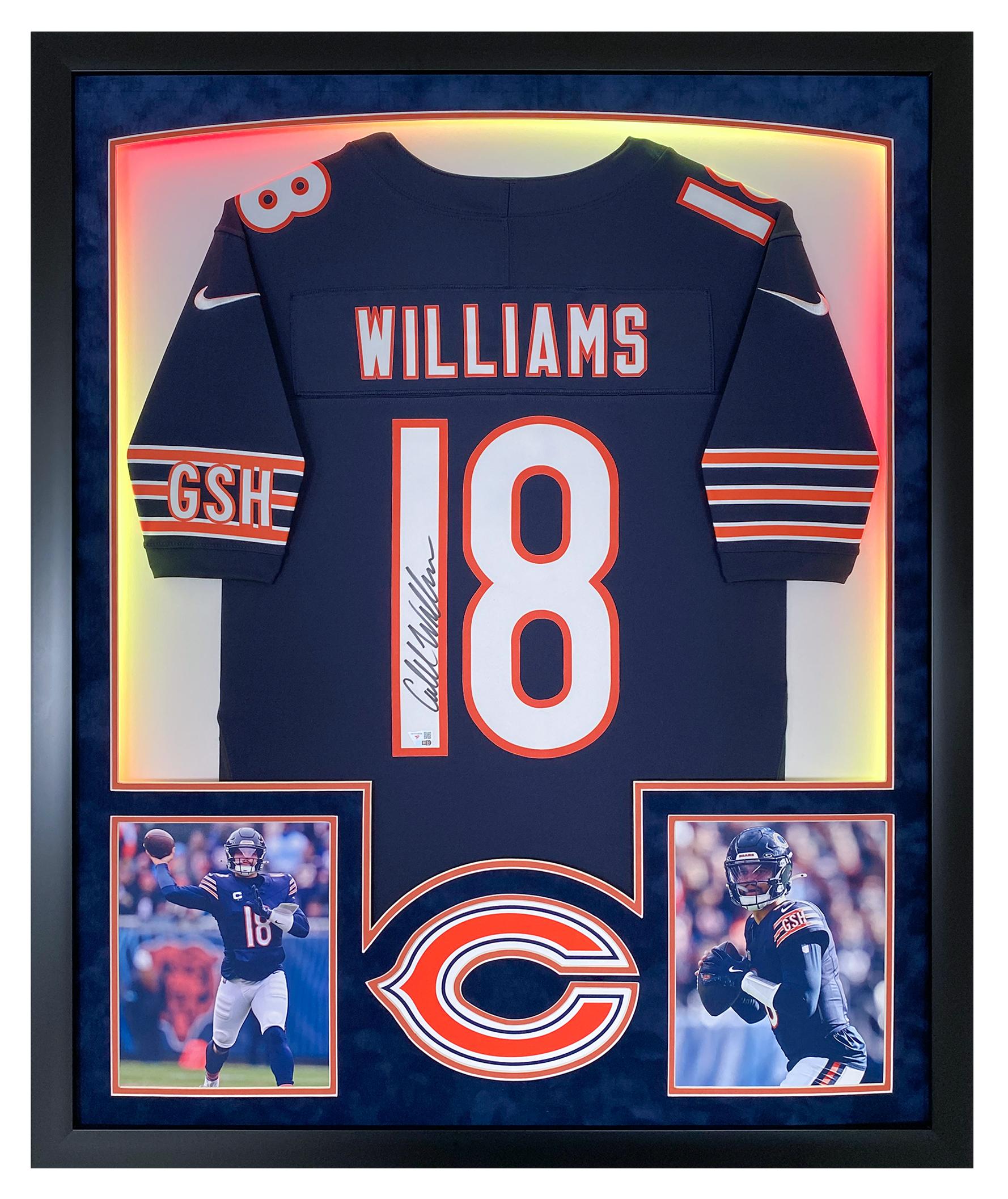 Caleb Williams Signed Bears Custom Framed Jersey Display with LED Lights (Fanatics) at PristineAuction.com Caleb Williams Signed Bears Custom Framed Jersey Display with LED Lights (Fanatics) at PristineAuction.com