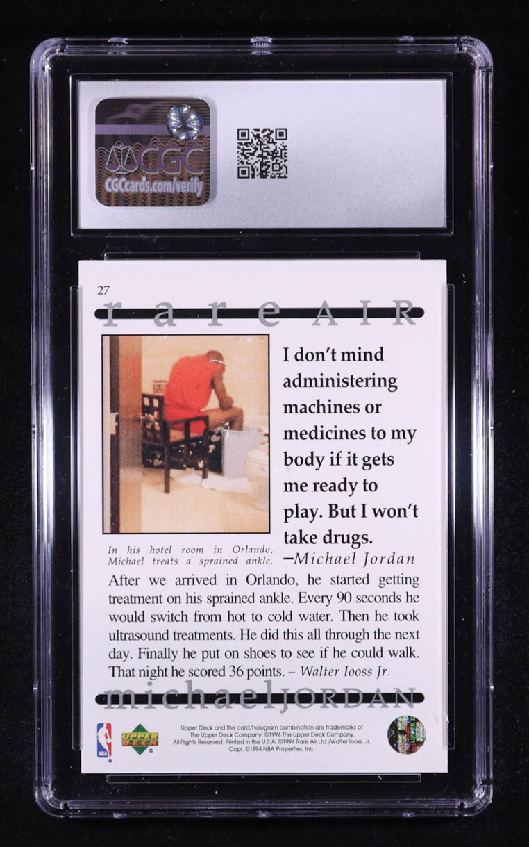 Michael Jordan 1994 Upper Deck Jordan Rare Air #27 (CGC 9.5) at PristineAuction.com Michael Jordan 1994 Upper Deck Jordan Rare Air #27 (CGC 9.5) at PristineAuction.com