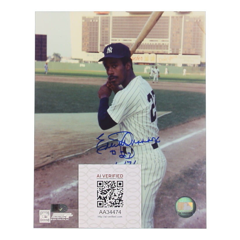 Elliott Maddox Signed Yankees 8x10 Photo Inscribed "'74-'76" (AIV) at PristineAuction.com Elliott Maddox Signed Yankees 8x10 Photo Inscribed "'74-'76" (AIV) at PristineAuction.com