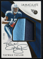 Taywan Taylor 2017 Immaculate Collection Rookie Premium Patch Autographs #24 #77/99 RC at PristineAuction.com