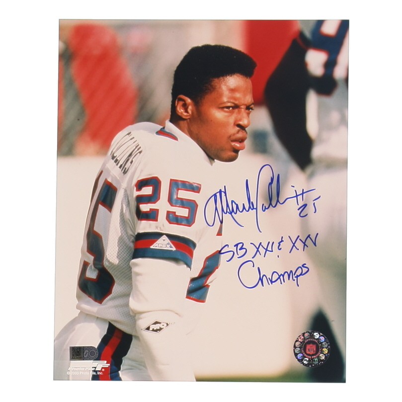Mark Collins Signed Giants 8x10 Photo Inscribed "SB XXI & XXV Champs" (AIV) at PristineAuction.com Mark Collins Signed Giants 8x10 Photo Inscribed "SB XXI & XXV Champs" (AIV) at PristineAuction.com