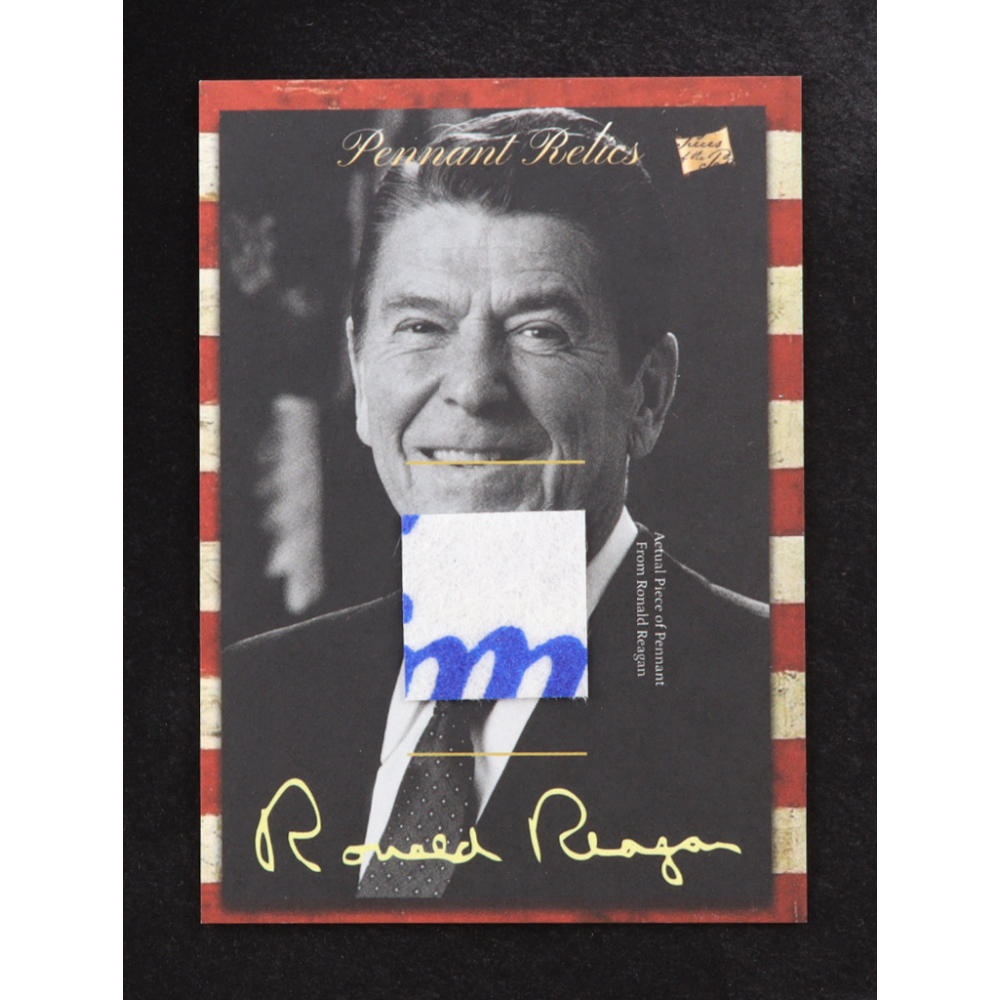 Ronald Reagan 2018 Bar Pieces of the Past Hybrid Edition #PNRHRR Pennant at PristineAuction.com