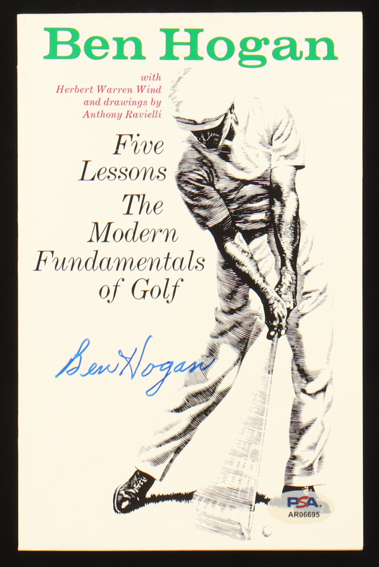 Ben Hogan Signed "Five Lessons" Softcover Book (PSA) at PristineAuction.com Ben Hogan Signed "Five Lessons" Softcover Book (PSA) at PristineAuction.com