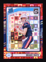 Drake Maye 2024 Donruss Optic Rated Rookies Preview Red Pandora #379 RC at PristineAuction.com