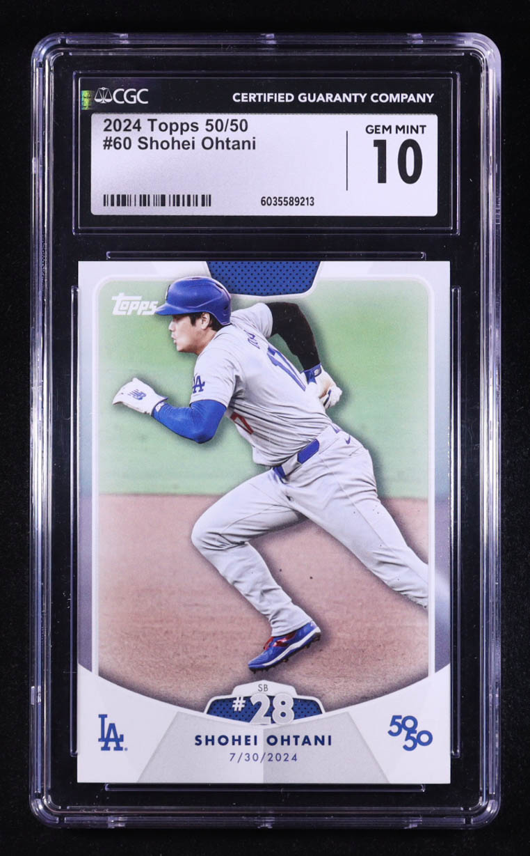 Shohei Ohtani 2024 Topps 50/50 Ohtani #60 (CGC 10) at PristineAuction.com Shohei Ohtani 2024 Topps 50/50 Ohtani #60 (CGC 10) at PristineAuction.com