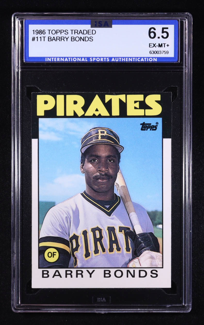 Barry Bonds 1986 Topps Traded #11T RC (ISA 6.5) at PristineAuction.com Barry Bonds 1986 Topps Traded #11T RC (ISA 6.5) at PristineAuction.com