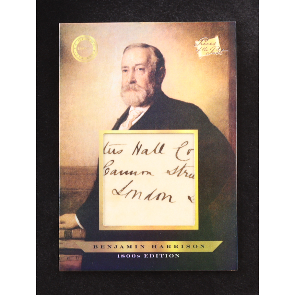 Benjamin Harrison 2024 Pieces of the Past 1800s Edition Relic Holo #138 at PristineAuction.com