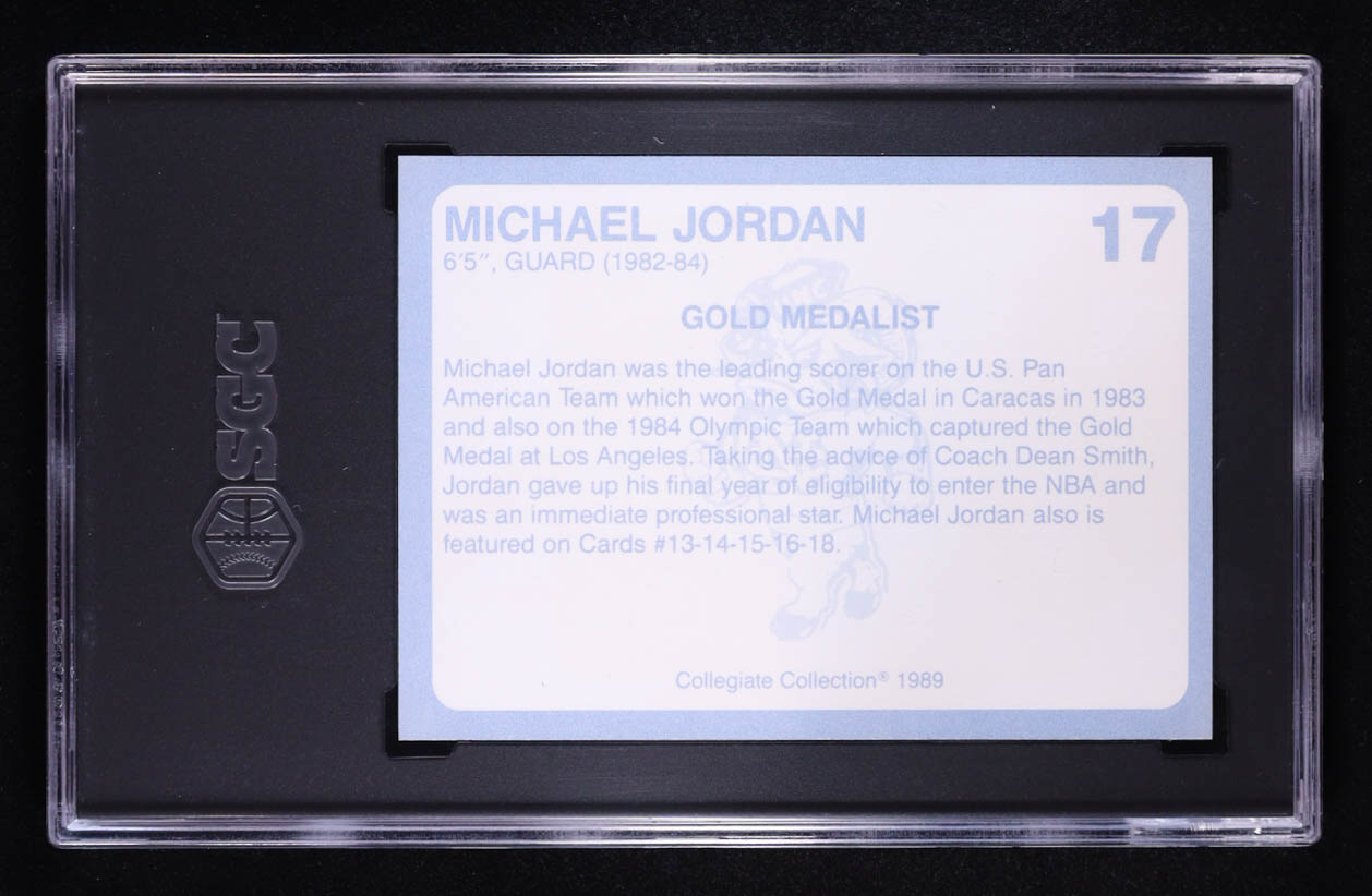 Michael Jordan 1989-90 North Carolina Collegiate Collection #17 (SGC 7) at PristineAuction.com Michael Jordan 1989-90 North Carolina Collegiate Collection #17 (SGC 7) at PristineAuction.com