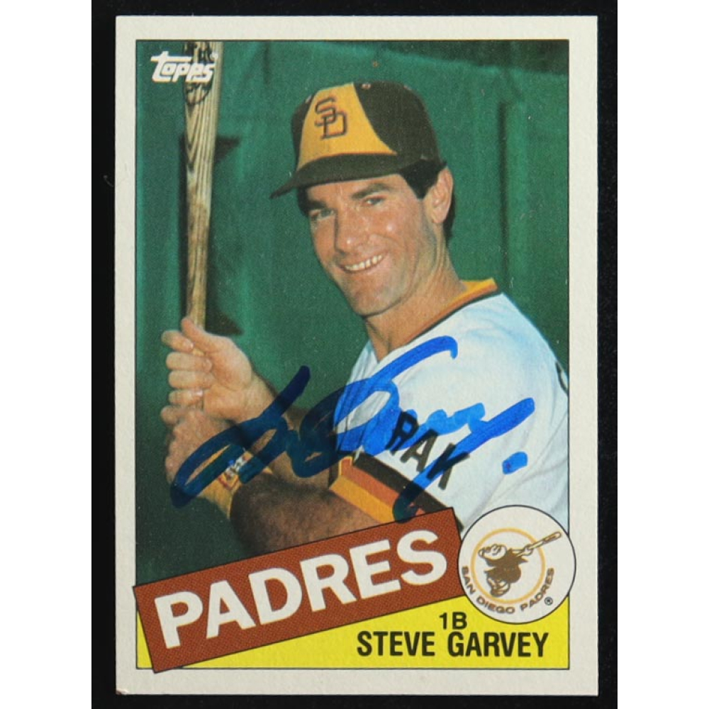 Steve Garvey Signed 1985 Topps #450 (Beckett) at PristineAuction.com
