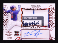 Miguel Amaya 2021 Leaf Trinity Patch Autographs Red #PAMA2 #46/50 RC at PristineAuction.com