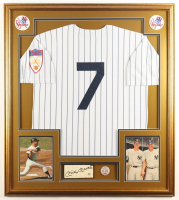 Mickey Mantle Signed Custom Framed Cut Display with Jersey & All-Star Game Pin (PSA) at PristineAuction.com