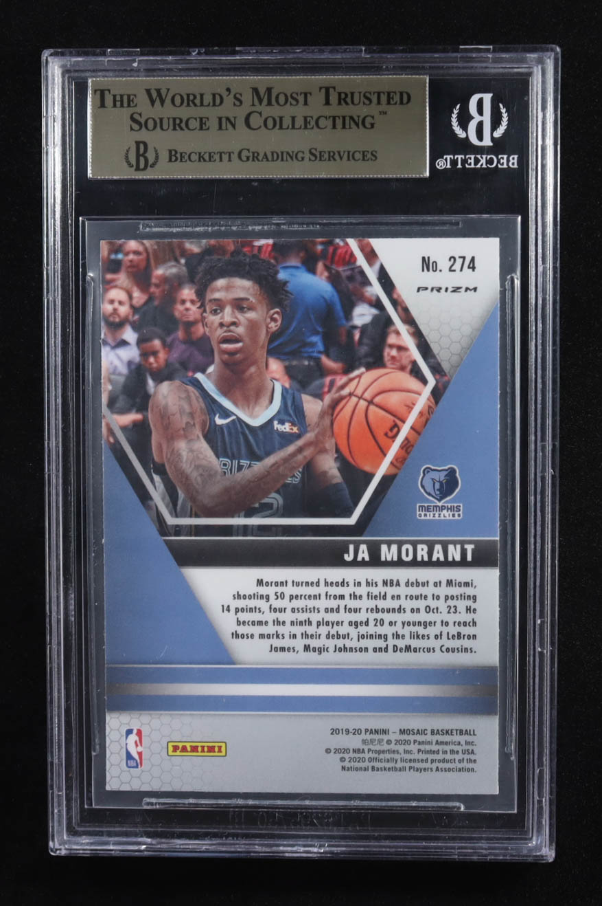 Ja Morant 2019-20 Panini Mosaic Mosaic #274 RC (BGS 9.5) at PristineAuction.com Ja Morant 2019-20 Panini Mosaic Mosaic #274 RC (BGS 9.5) at PristineAuction.com