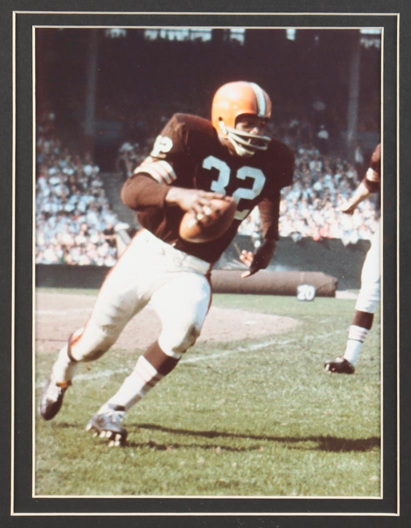 Jim Brown Signed Custom Framed Cut Display with Jersey & Hall of Fame Pin (PSA) at PristineAuction.com Jim Brown Signed Custom Framed Cut Display with Jersey & Hall of Fame Pin (PSA) at PristineAuction.com