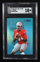 CJ Stroud 2022 Skybox Metal Universe Champions Fresh Foundations Aqua #FF10 RC (SGC 10) at PristineAuction.com