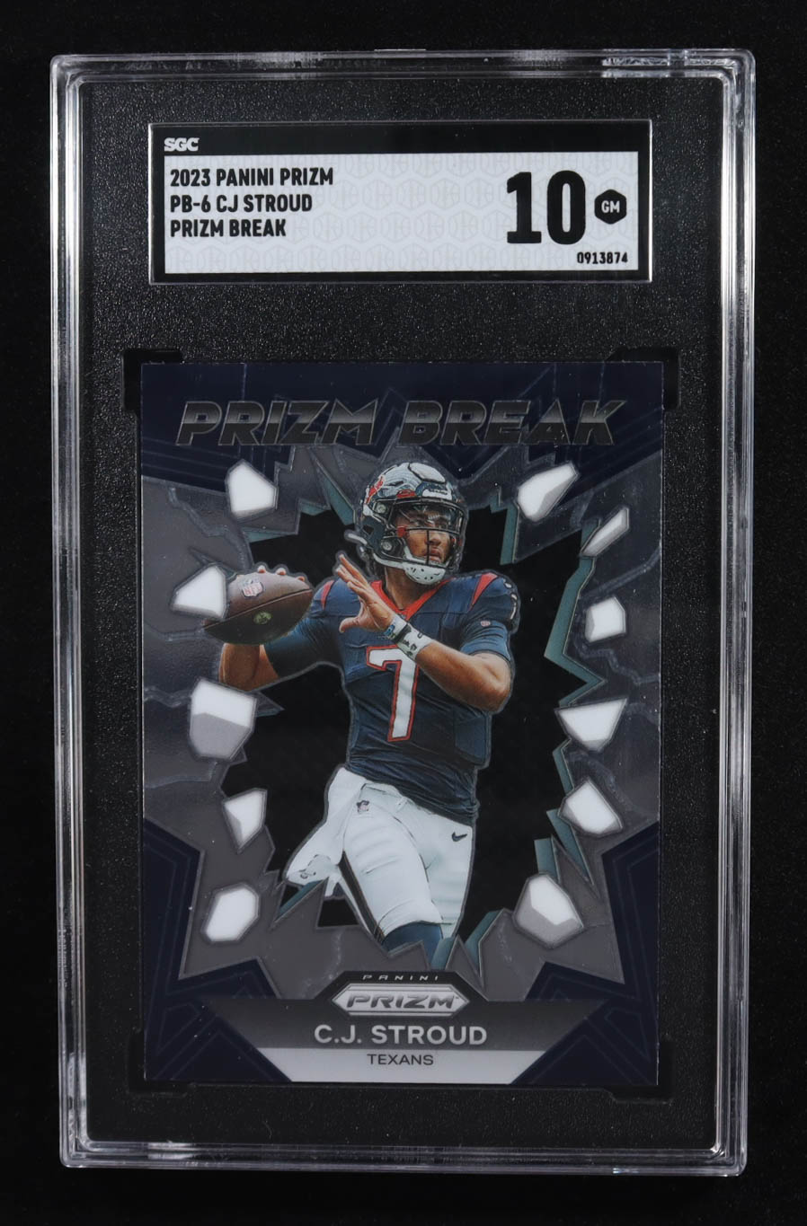 CJ Stroud 2023 Panini Prizm Prizm Break #6 RC (SGC 10) at PristineAuction.com CJ Stroud 2023 Panini Prizm Prizm Break #6 RC (SGC 10) at PristineAuction.com