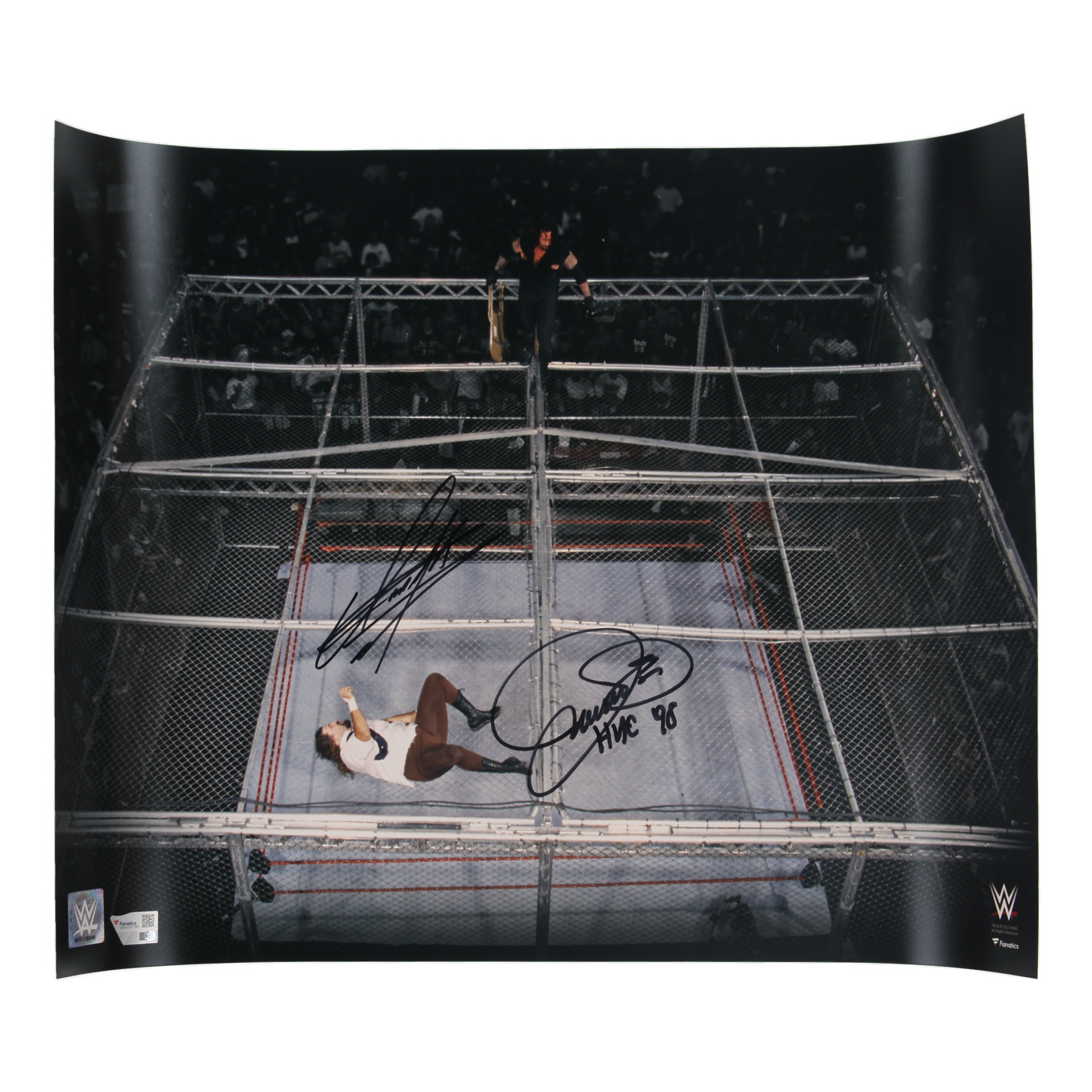Mick Foley & The Undertaker Signed WWE 16x20 Photo Inscribed "HAC '98" (Fanatics) at PristineAuction.com Mick Foley & The Undertaker Signed WWE 16x20 Photo Inscribed "HAC '98" (Fanatics) at PristineAuction.com