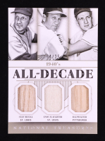 Enos Slaughter / Ralph Kiner / Stan Musial 2014 Panini National Treasures All Decade Materials Triples #04/25 at PristineAuction.com