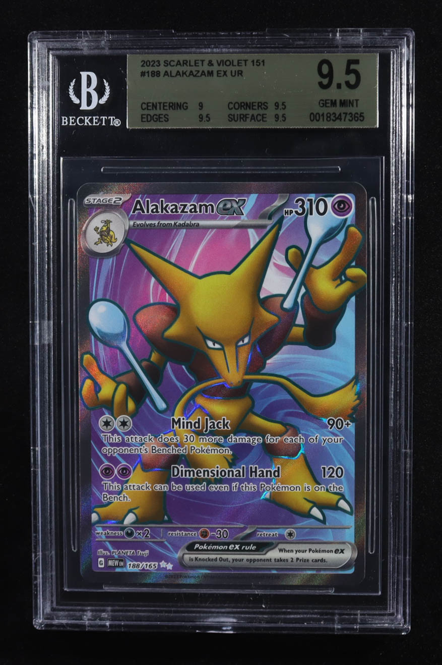 Alakazam ex 2023 Pokemon Scarlet & Violet 151 #188 (BGS 9.5) at PristineAuction.com Alakazam ex 2023 Pokemon Scarlet & Violet 151 #188 (BGS 9.5) at PristineAuction.com