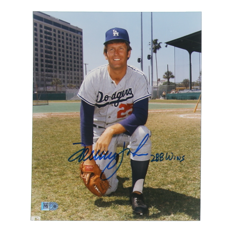 Tommy John Signed Dodgers 8x10 Photo Inscribed "288 Wins" (AIV) at PristineAuction.com Tommy John Signed Dodgers 8x10 Photo Inscribed "288 Wins" (AIV) at PristineAuction.com