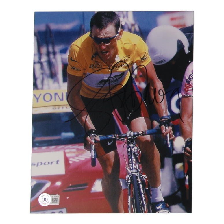 Lance Armstrong Signed 8x10 Photo (Beckett) at PristineAuction.com Lance Armstrong Signed 8x10 Photo (Beckett) at PristineAuction.com