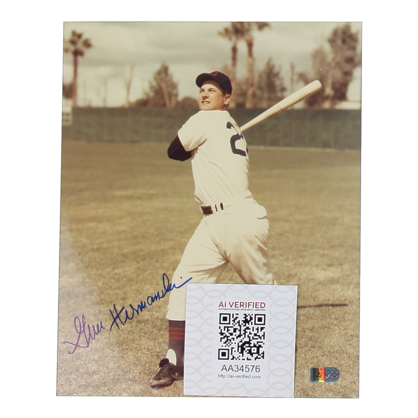 Gene Hermanski Signed Cubs 8x10 Photo (AIV) at PristineAuction.com Gene Hermanski Signed Cubs 8x10 Photo (AIV) at PristineAuction.com