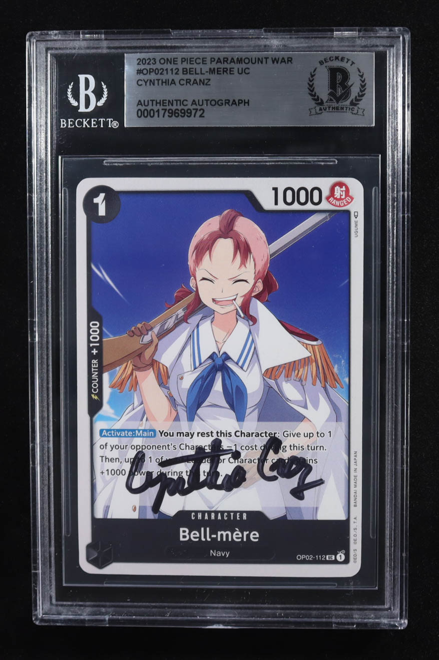 Cynthia Cranz Signed 2023 One Piece Paramount War Bell-Mere UC #OP02112 (BGS) at PristineAuction.com Cynthia Cranz Signed 2023 One Piece Paramount War Bell-Mere UC #OP02112 (BGS) at PristineAuction.com