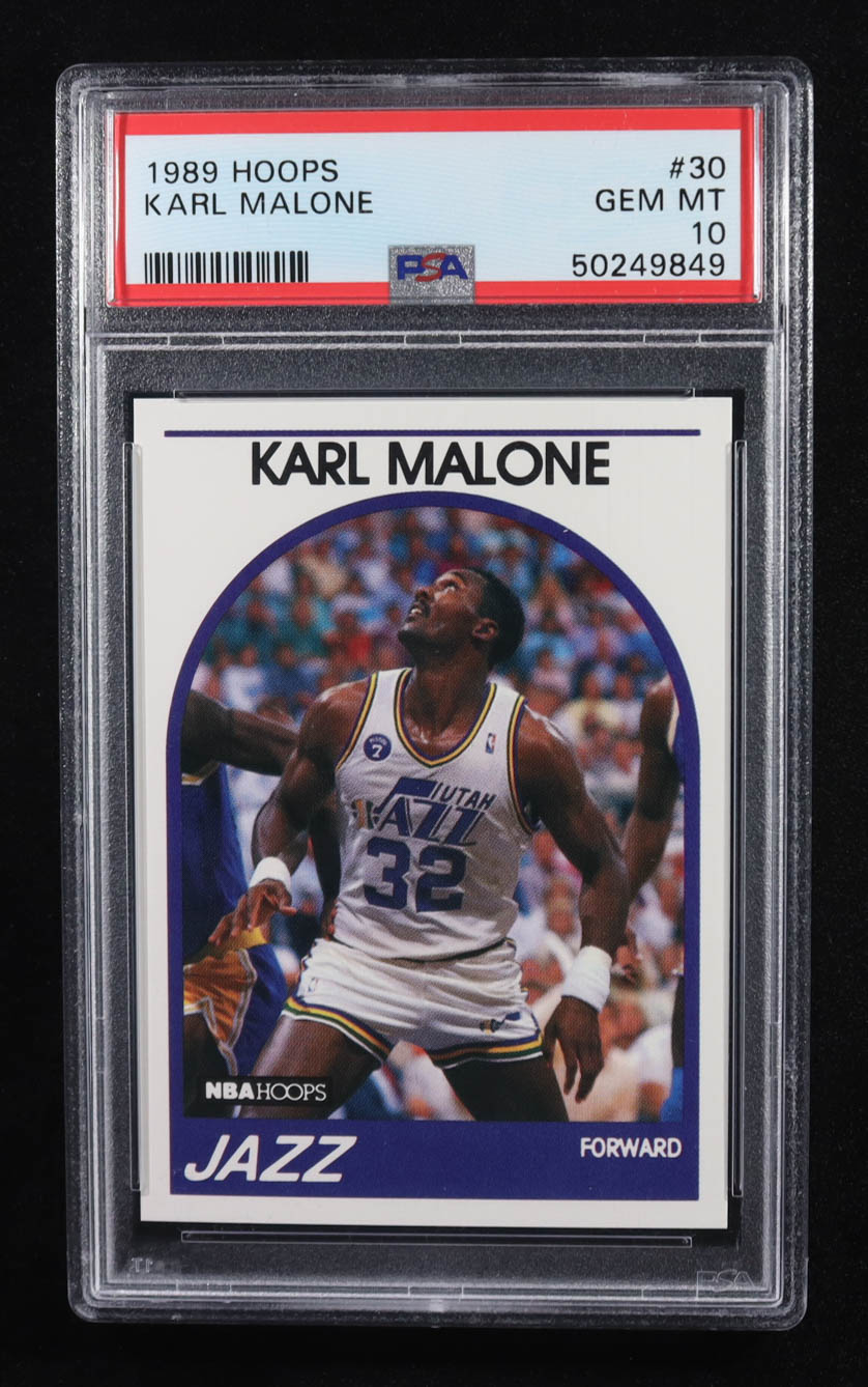 Karl Malone 1989 Hoops #30 (PSA 10) at PristineAuction.com Karl Malone 1989 Hoops #30 (PSA 10) at PristineAuction.com