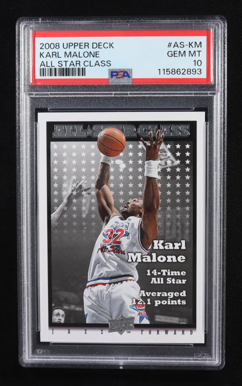 Karl Malone 2008 Upper Deck All Star Class #ASKM (PSA 10) at PristineAuction.com Karl Malone 2008 Upper Deck All Star Class #ASKM (PSA 10) at PristineAuction.com