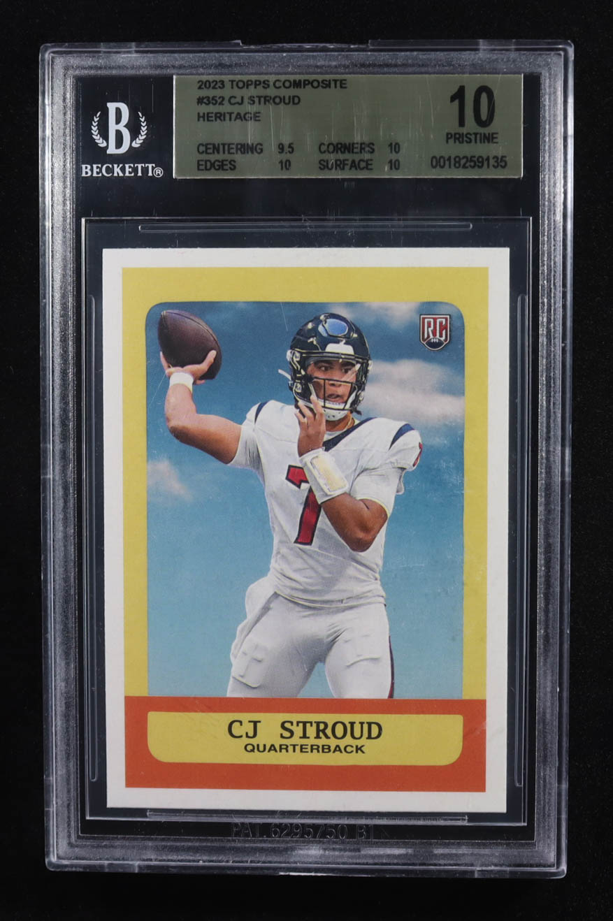 CJ Stroud 2023 Topps Composite Heritage #352 RC (BGS 10) at PristineAuction.com CJ Stroud 2023 Topps Composite Heritage #352 RC (BGS 10) at PristineAuction.com