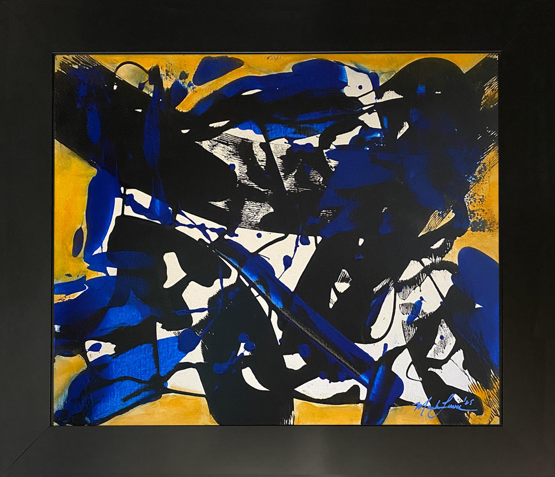 Mark Lewis Custom Framed Original Painting On Canvas #031-25 (Lewis) at PristineAuction.com Mark Lewis Custom Framed Original Painting On Canvas #031-25 (Lewis) at PristineAuction.com