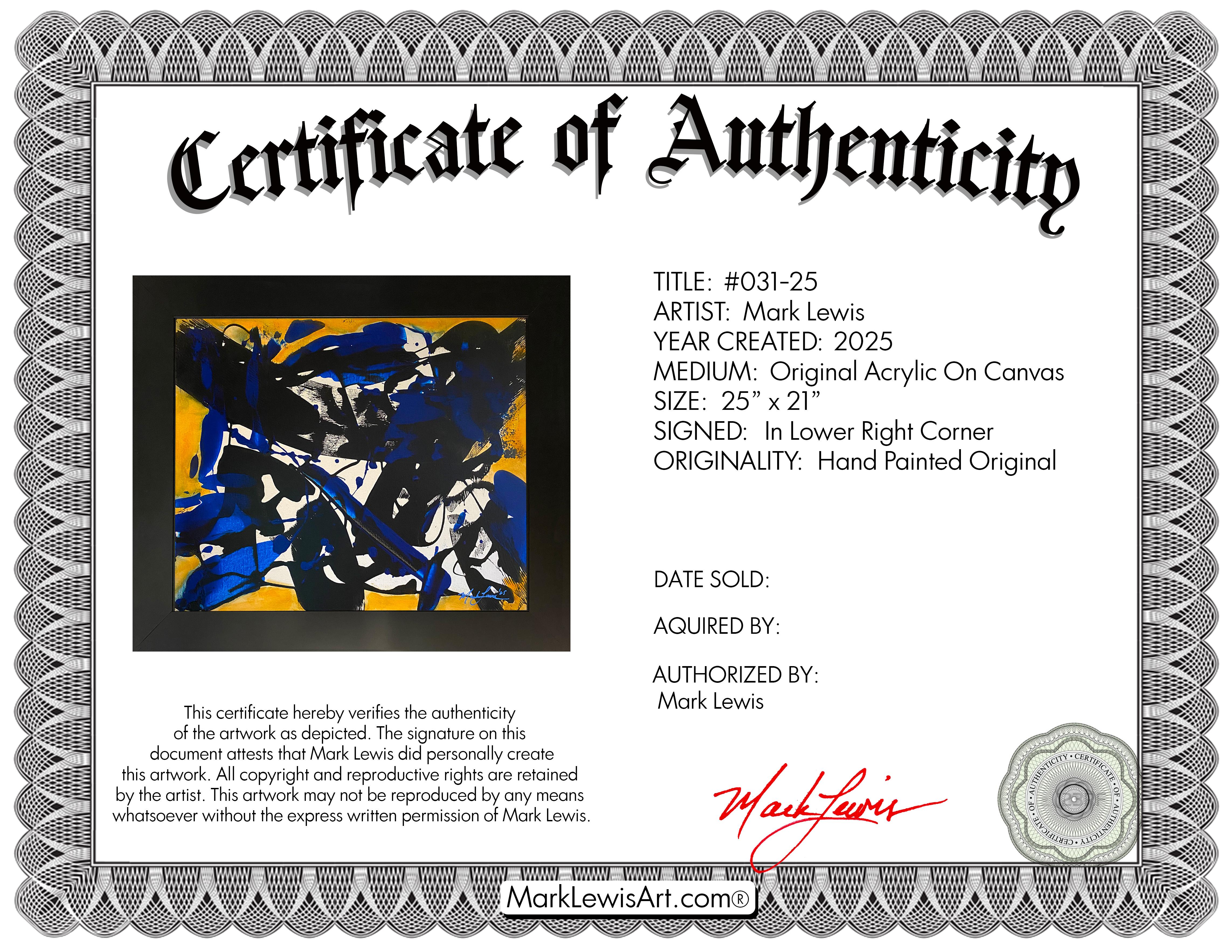 Mark Lewis Custom Framed Original Painting On Canvas #031-25 (Lewis) at PristineAuction.com Mark Lewis Custom Framed Original Painting On Canvas #031-25 (Lewis) at PristineAuction.com