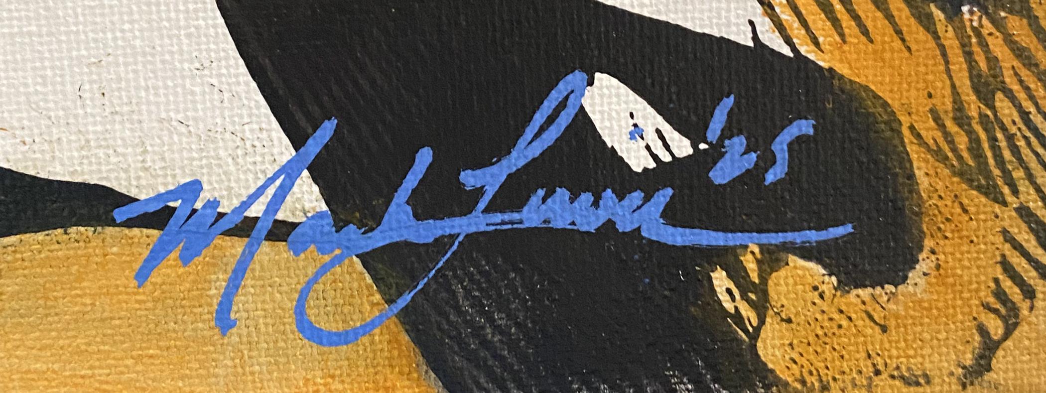 Mark Lewis Custom Framed Original Painting On Canvas #031-25 (Lewis) at PristineAuction.com Mark Lewis Custom Framed Original Painting On Canvas #031-25 (Lewis) at PristineAuction.com