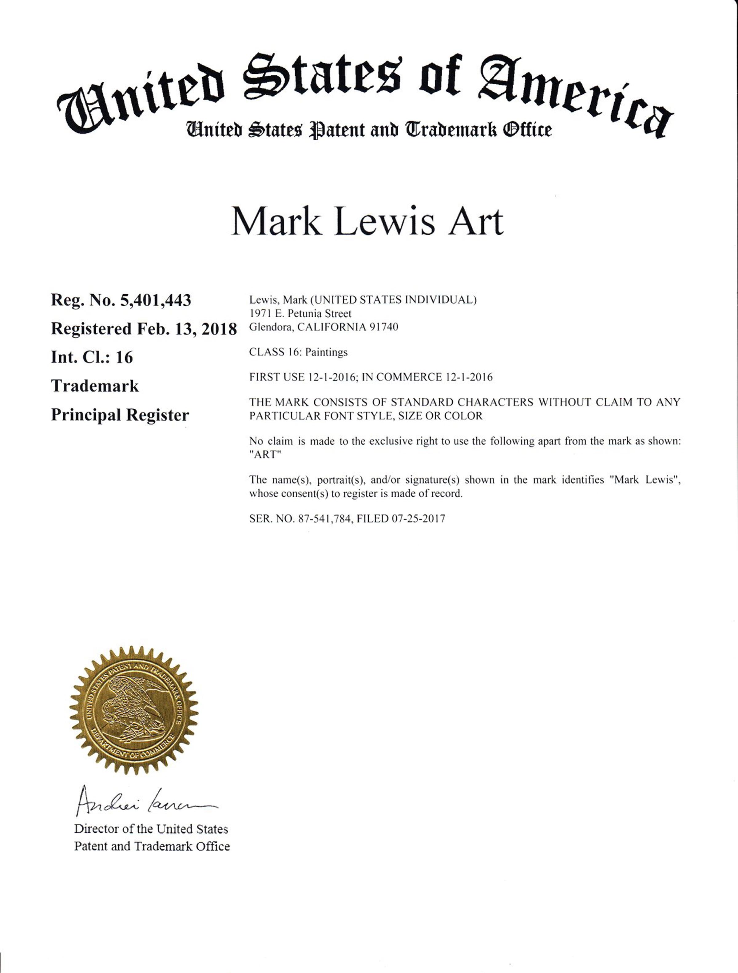 Mark Lewis Custom Framed Original Painting On Canvas #031-25 (Lewis) at PristineAuction.com Mark Lewis Custom Framed Original Painting On Canvas #031-25 (Lewis) at PristineAuction.com