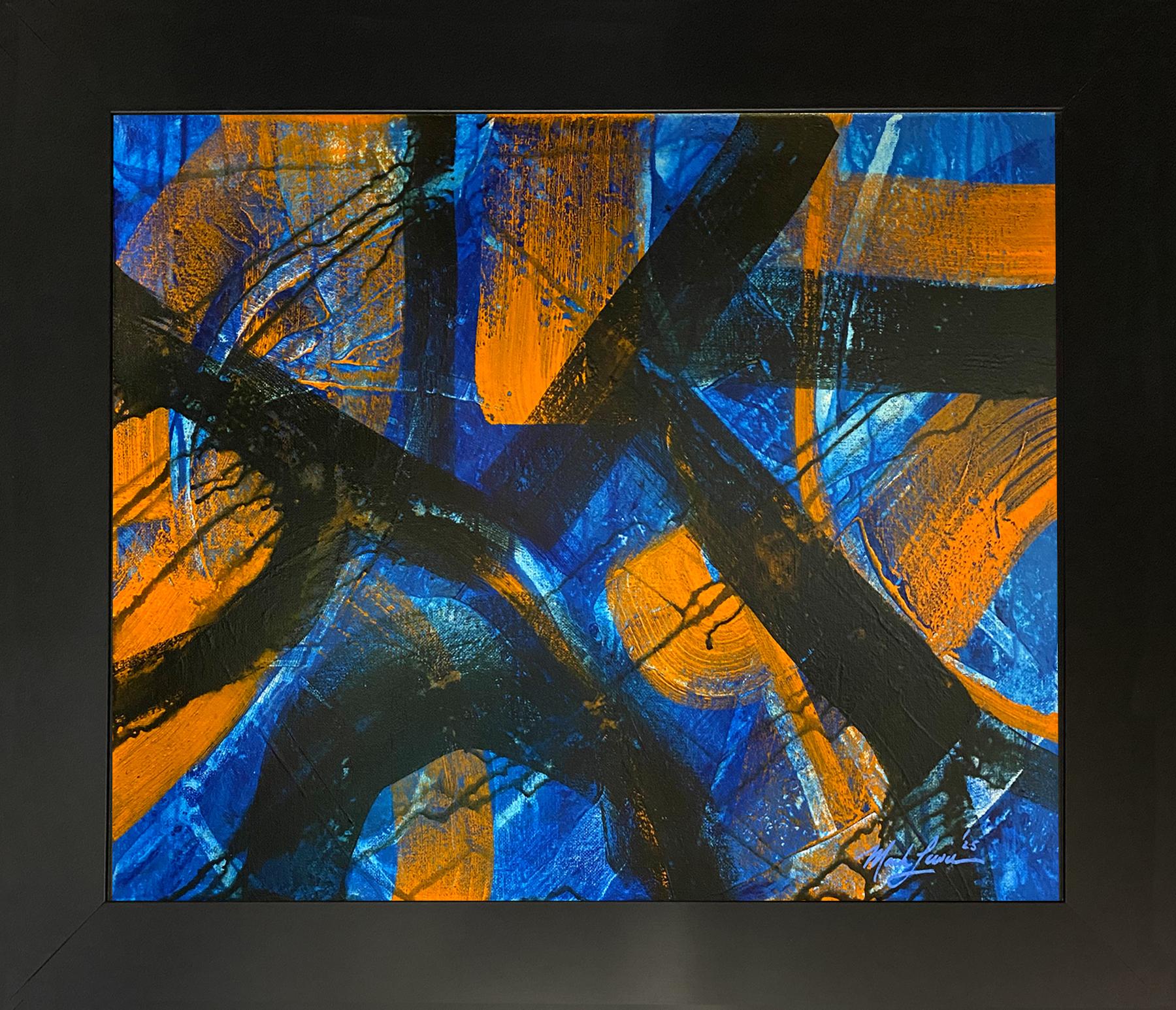 Mark Lewis Custom Framed Original Painting On Canvas #032-25 (Lewis) at PristineAuction.com Mark Lewis Custom Framed Original Painting On Canvas #032-25 (Lewis) at PristineAuction.com