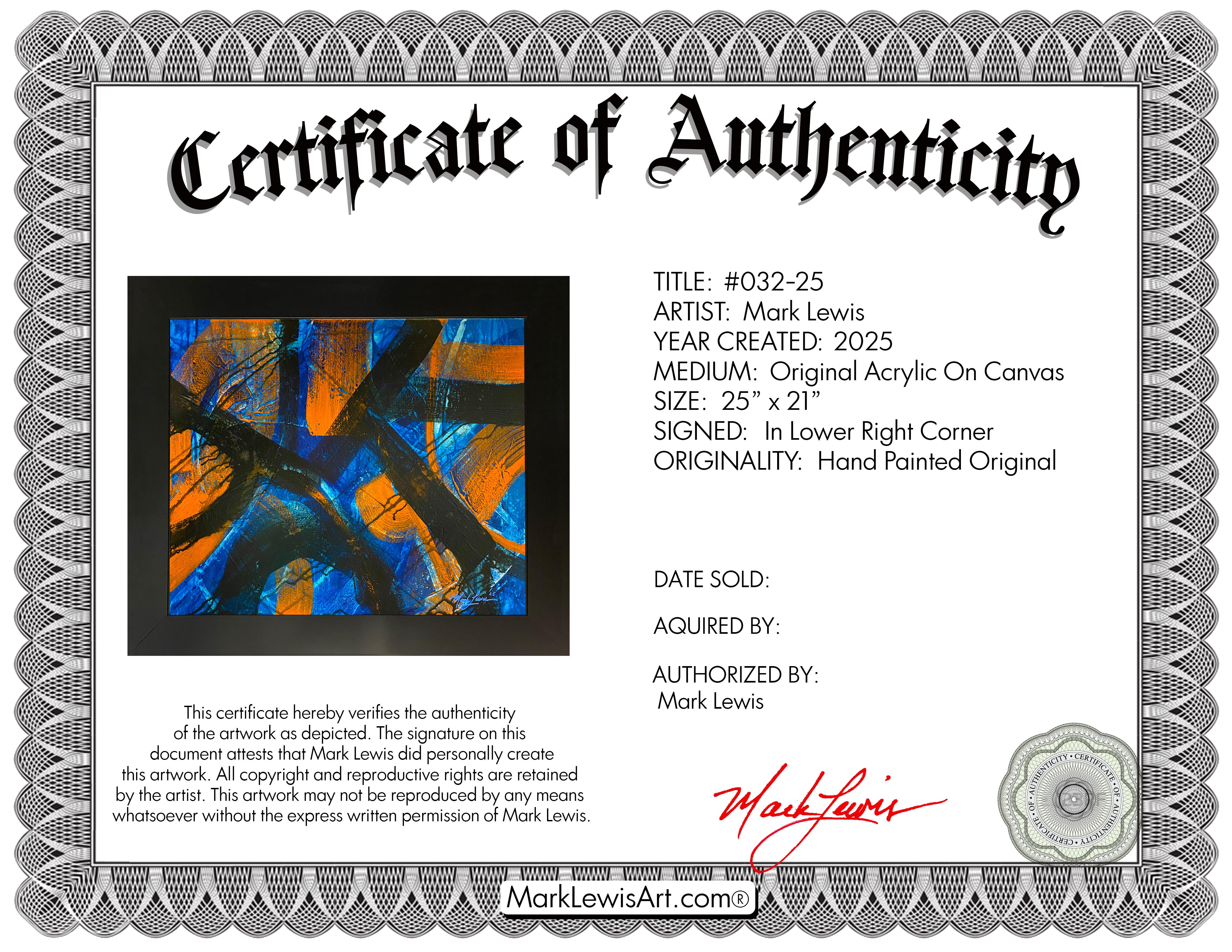 Mark Lewis Custom Framed Original Painting On Canvas #032-25 (Lewis) at PristineAuction.com Mark Lewis Custom Framed Original Painting On Canvas #032-25 (Lewis) at PristineAuction.com