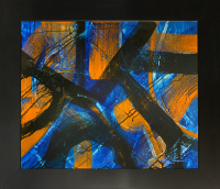 Mark Lewis Custom Framed Original Painting On Canvas #032-25 (Lewis) at PristineAuction.com