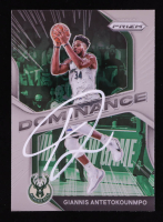Giannis Antetokounmpo Signed 2020 Topps Heritage #345 (PSA) at PristineAuction.com