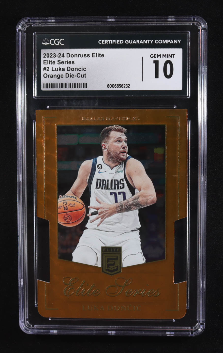 Luka Doncic 2023-24 Elite Elite Series Orange Die Cut #2 (CGC 10) at PristineAuction.com Luka Doncic 2023-24 Elite Elite Series Orange Die Cut #2 (CGC 10) at PristineAuction.com