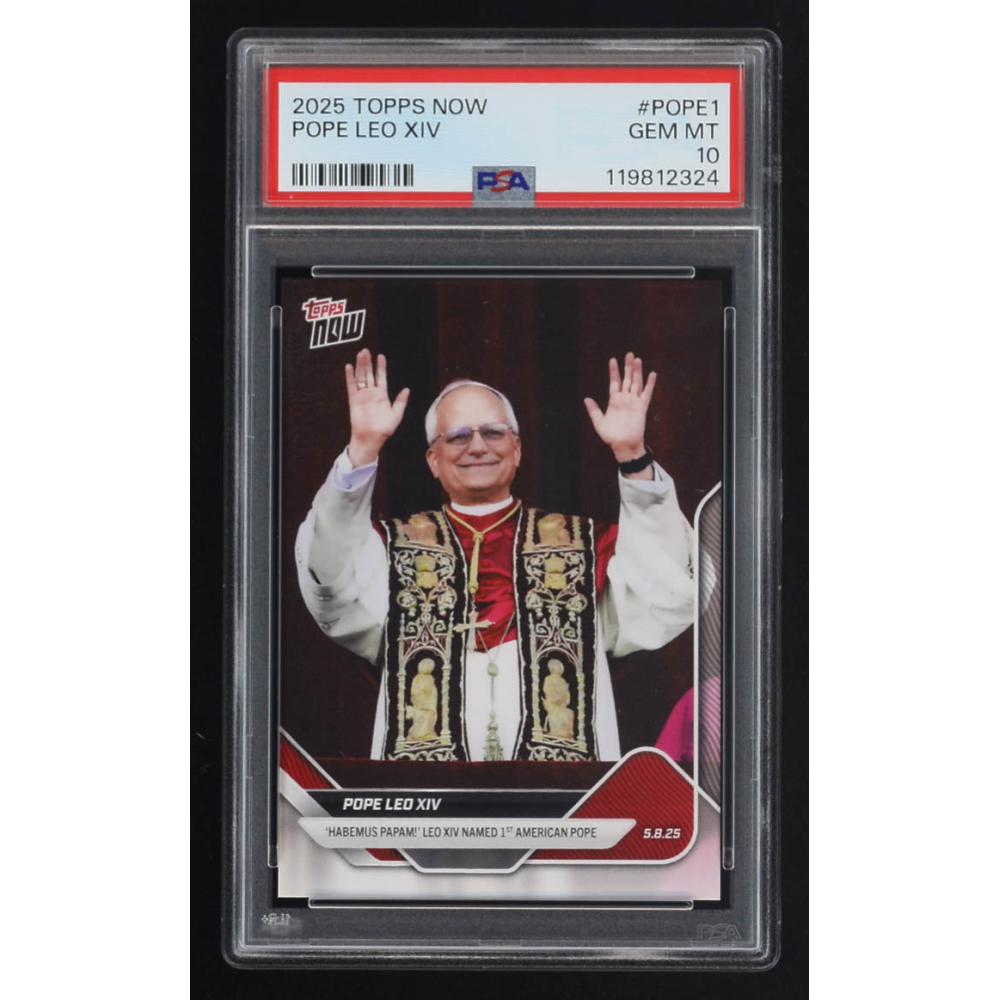 Pope Leo XIV 2025 Topps Now #POPE1 (PSA 10) at PristineAuction.com