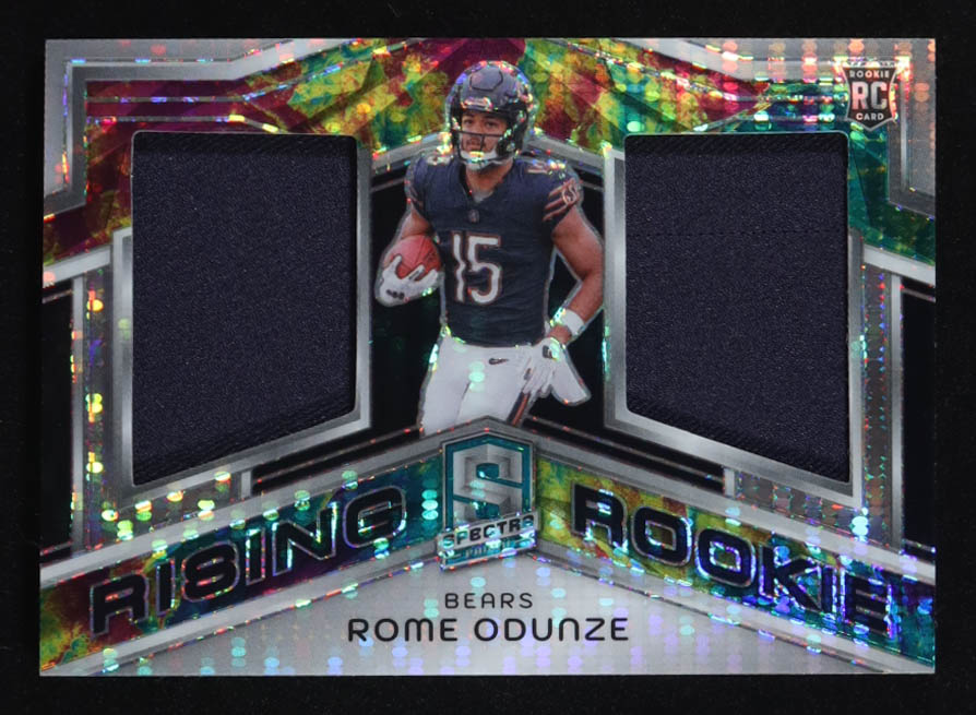 Rome Odunze 2024 Panini Spectra Rising Rookie Materials Celestial #11 #47/75 RC at PristineAuction.com Rome Odunze 2024 Panini Spectra Rising Rookie Materials Celestial #11 #47/75 RC at PristineAuction.com