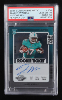 Jaylen Waddle 2021 Panini Contenders Optic #106 AU RC (PSA 10 | Auto Grade 10) at PristineAuction.com
