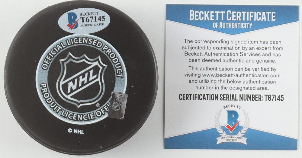Brady Tkachuk Signed 2018 NHL Draft Logo Hockey Puck (Beckett) at PristineAuction.com Brady Tkachuk Signed 2018 NHL Draft Logo Hockey Puck (Beckett) at PristineAuction.com