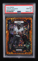 Lamar Jackson 2023 Panini Prizm Prizms Orange Disco #18 (PSA 10) at PristineAuction.com