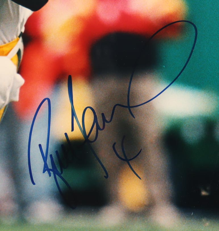 Brett Favre Signed Packers Custom Framed Photo Display with Career Stat Plaque (PSA) at PristineAuction.com Brett Favre Signed Packers Custom Framed Photo Display with Career Stat Plaque (PSA) at PristineAuction.com