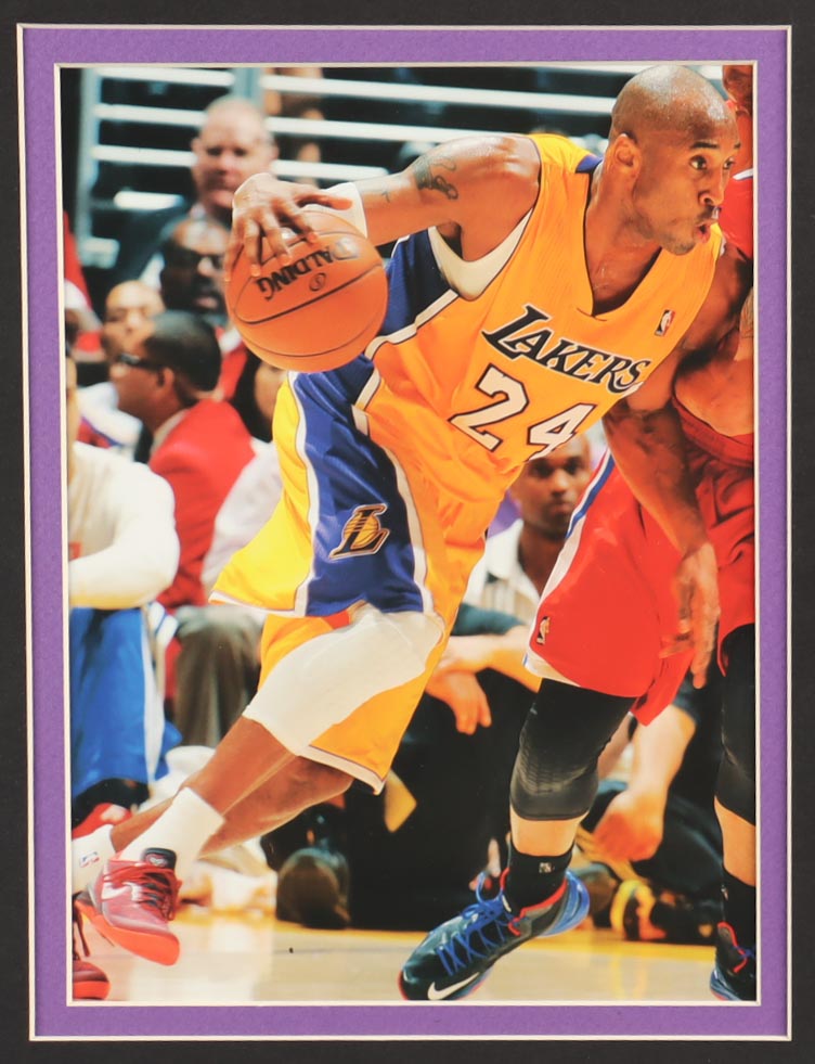 Kobe Bryant Custom Framed Jersey Display with (2) Kobe Pins & Career Stat Plaque at PristineAuction.com Kobe Bryant Custom Framed Jersey Display with (2) Kobe Pins & Career Stat Plaque at PristineAuction.com