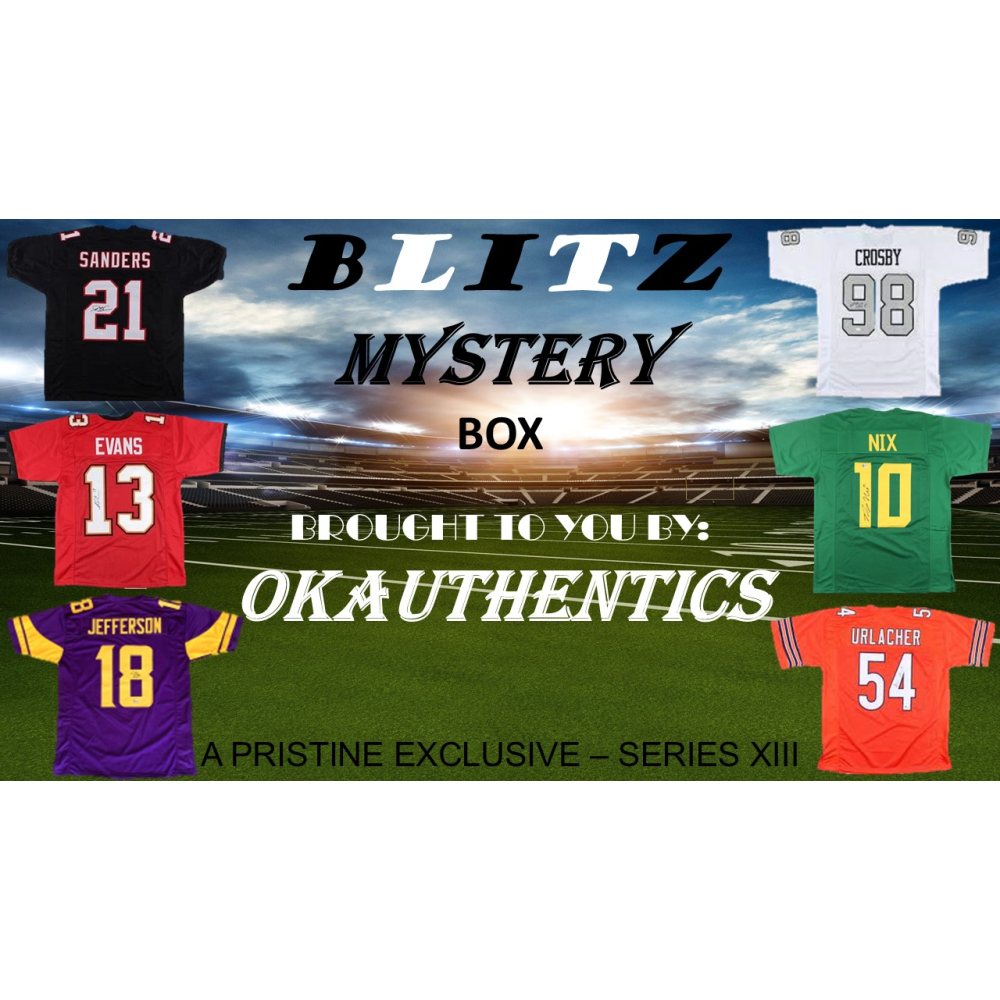 OKAUTHENTICS Blitz Football Jersey Mystery Box Series XIII at PristineAuction.com