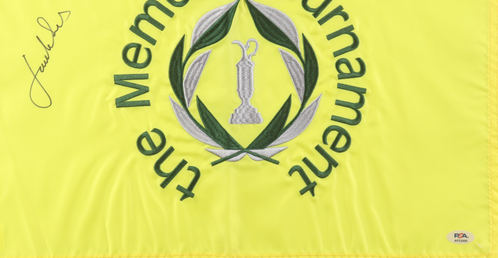 Jordan Spieth Signed The Memorial Tournament Golf Pin Flag (PSA) at PristineAuction.com Jordan Spieth Signed The Memorial Tournament Golf Pin Flag (PSA) at PristineAuction.com